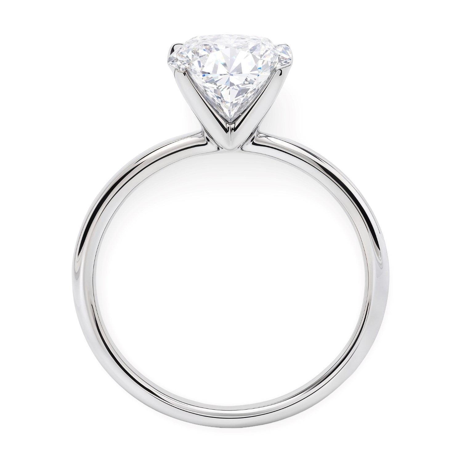 3 Carat Oval Lab Grown IGI G/VS1 Diamond Solitaire Ring in 10K White Gold