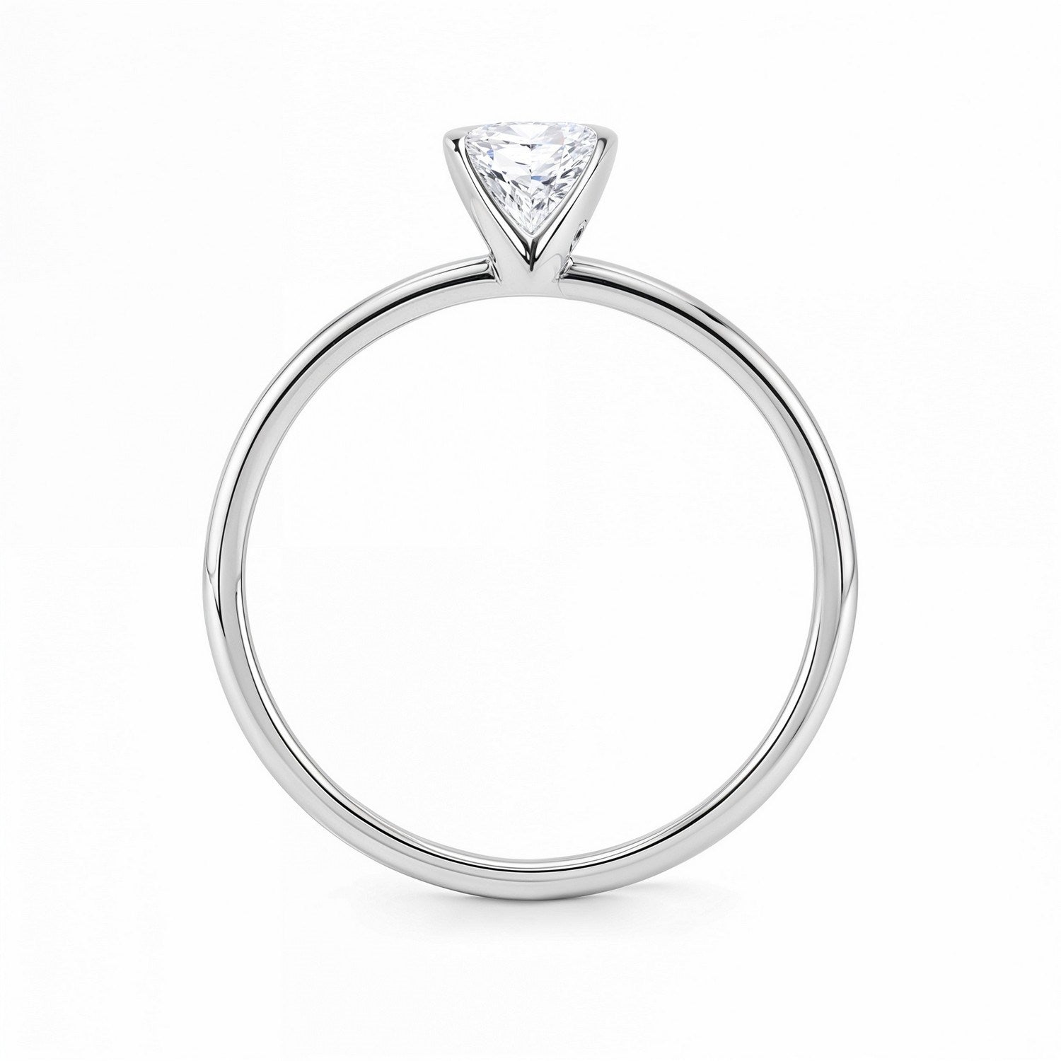 1 Carat Radiant Lab Grown IGI G/VS1 Diamond Solitaire Ring in 10K White Gold