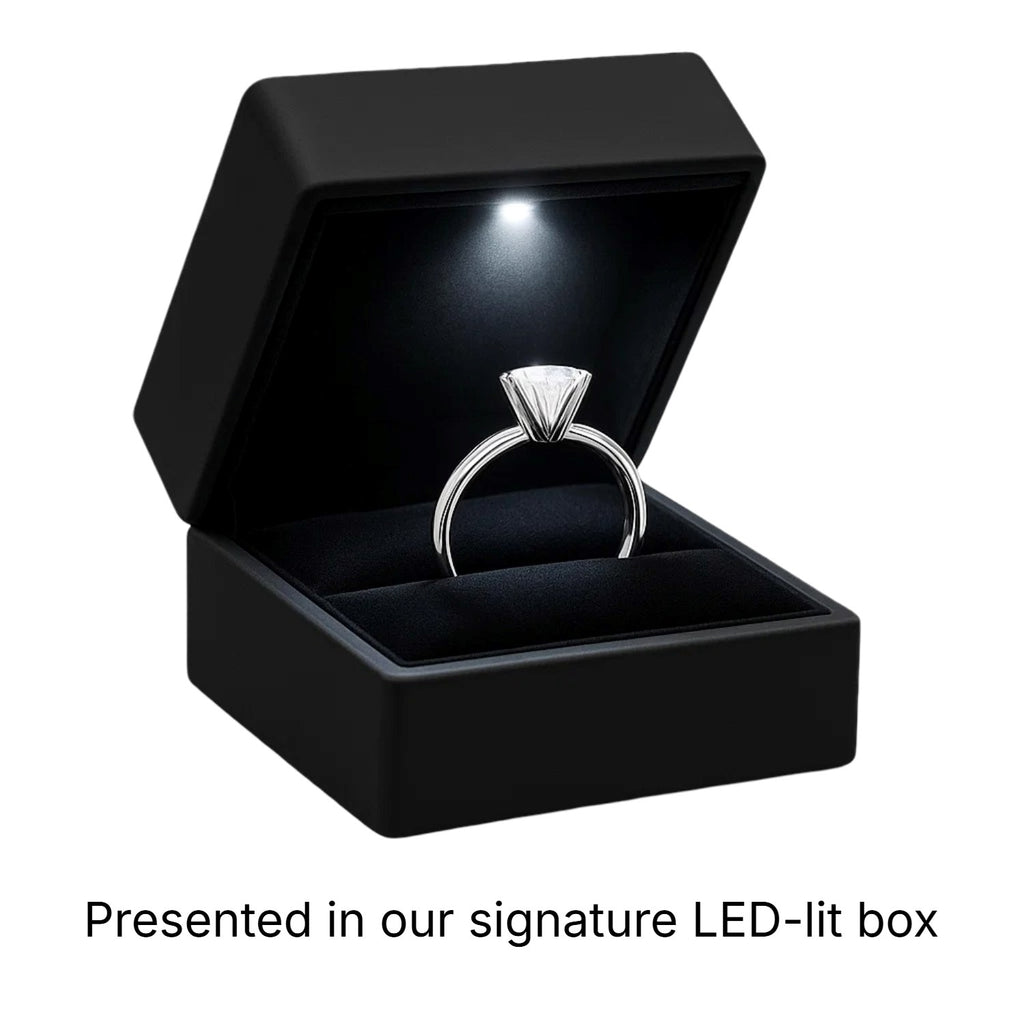1 Carat Oval Lab Grown IGI G/VS1 Diamond Solitaire Ring in 14K White Gold
