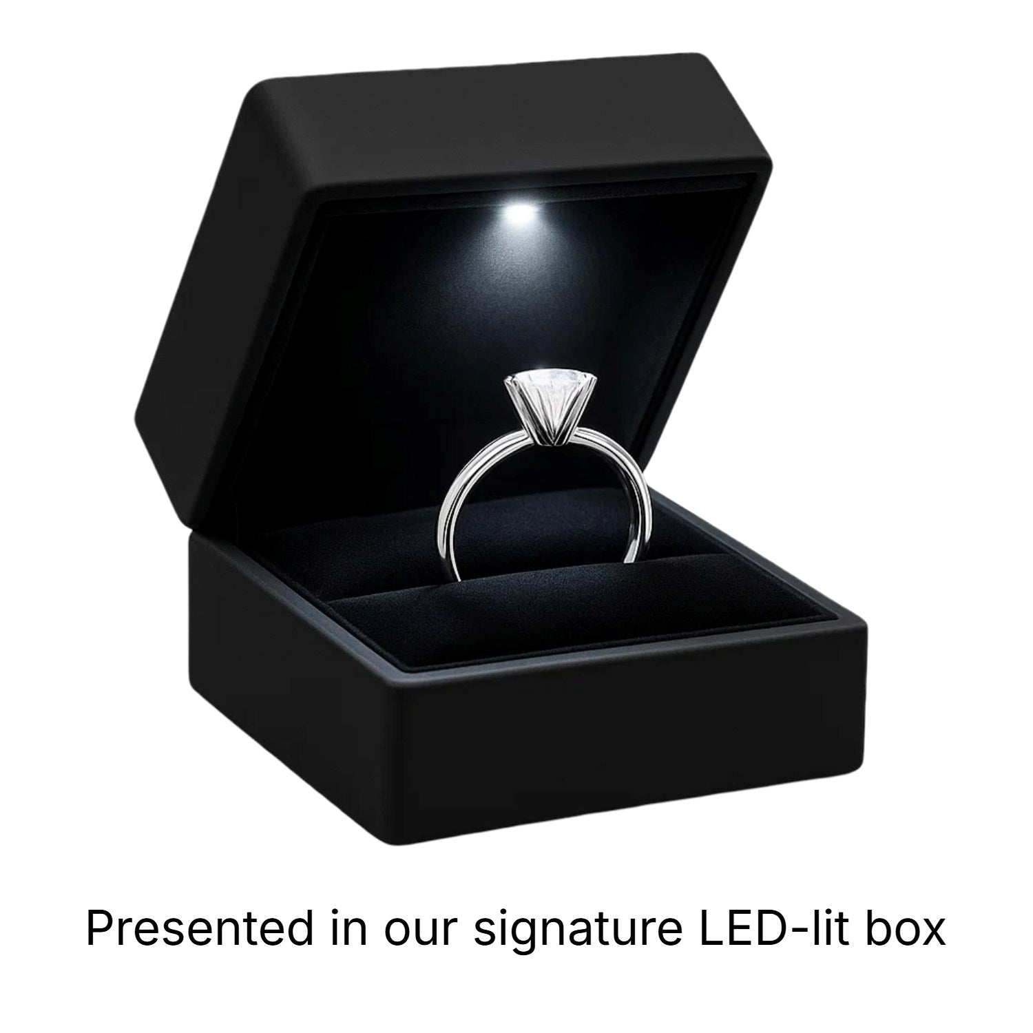 1 Carat Oval Lab Grown IGI G/VS1 Diamond Solitaire Ring in 14K White Gold