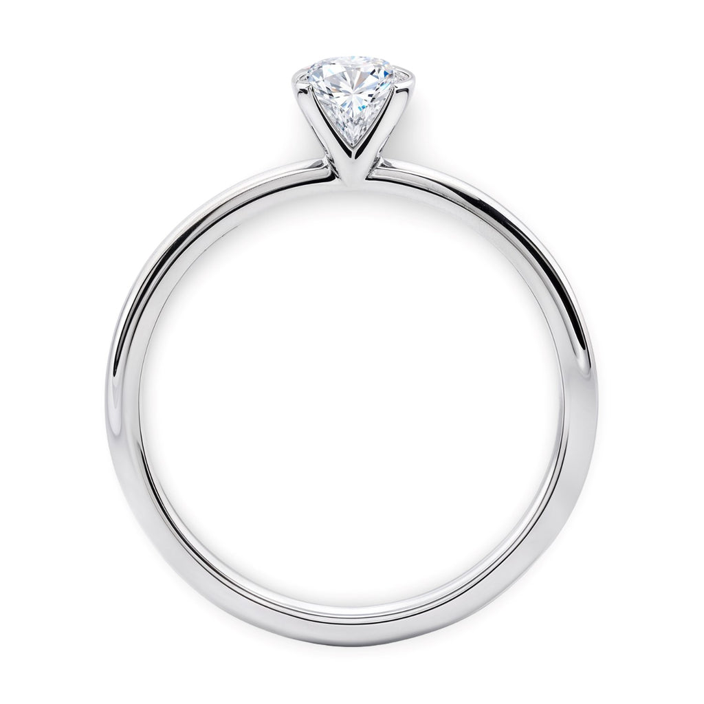 3/4 Carat Round Lab Grown IGI G/VS1 Diamond Solitaire Ring in 10K White Gold