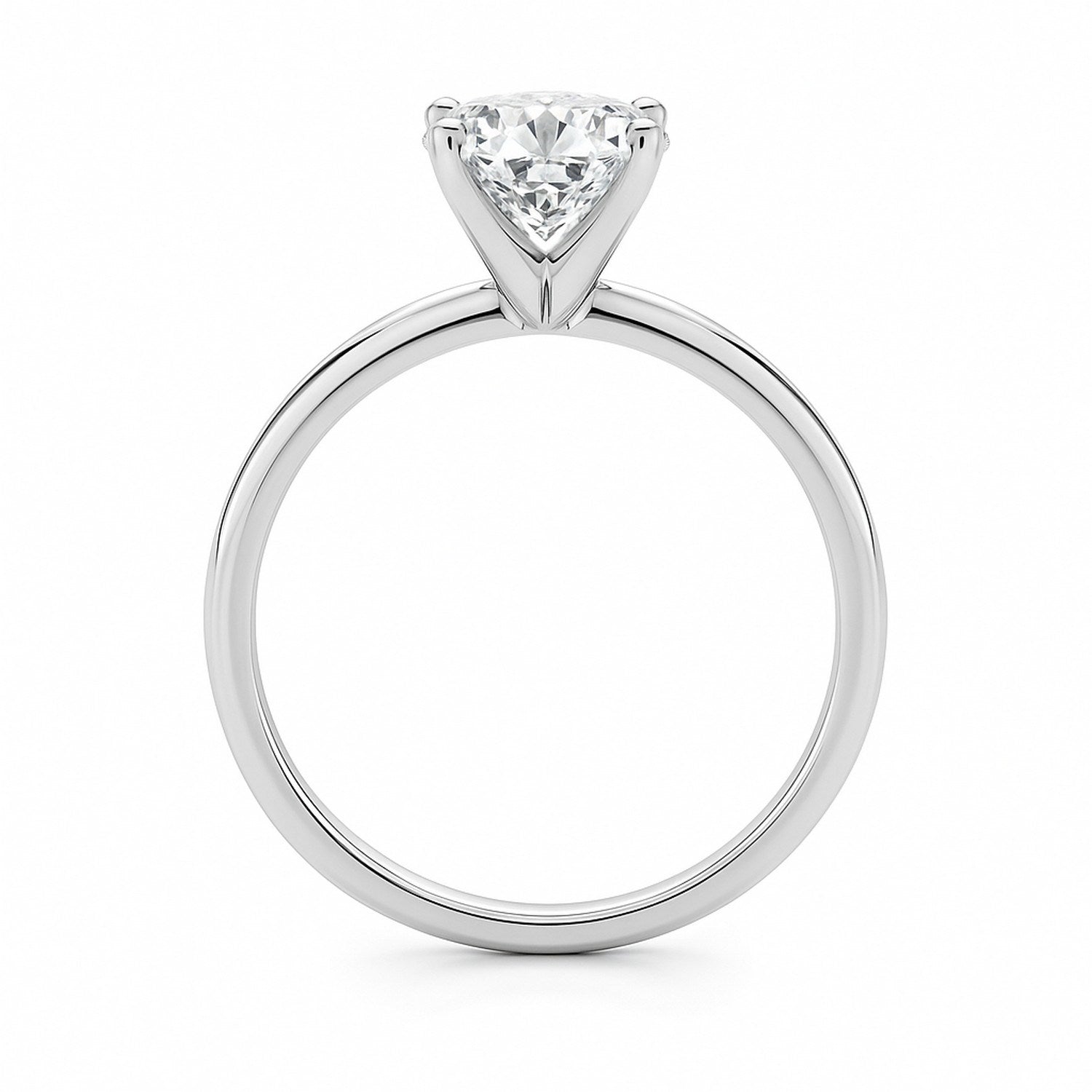 1 1/2 Carat Cushion Lab Grown IGI G/VS1 Diamond Solitaire Ring in 10K White Gold