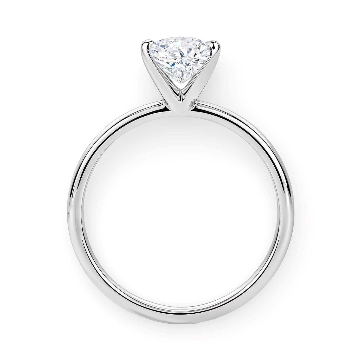 1.50Ct Princess Lab Grown IGI G/VS1 Diamond Ring in 10K White Gold