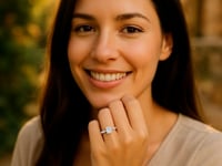 1 Carat Radiant Lab Grown IGI G/VS1 Diamond Solitaire Ring in 14K White Gold